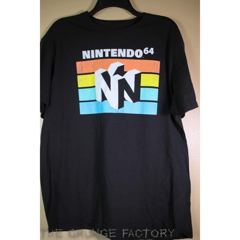 Nintendo 64 Graphic Black T-Shirt - Size XL